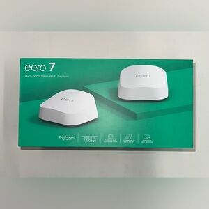 Eero 7 Dual-Band Mesh Wi-Fi 7 System – 2.5 Gbps, Covers 4,000 sq. ft.